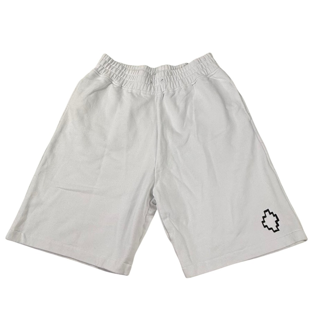 Marcelo Burlon County of Milan White Cotton Cross Logo Sweat Shorts Mens L